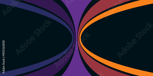 Abstract colorful 70s background vector. Vintage retro wallpaper with rainbow stripes and wavy lines. A 1970 color illustration suitable for posters, banners, decorative items and wall art.