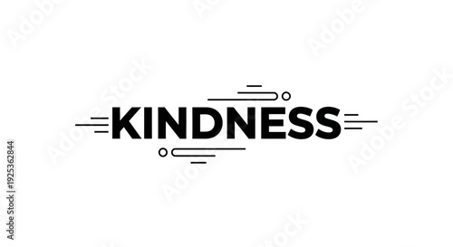 Kindness Word Art - Typography Design with Decorative Elements