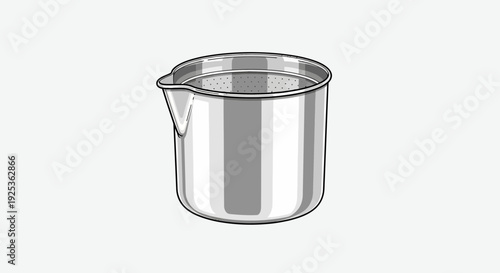 Laboratory Beaker Filled with Liquid, Scientific Glassware Equipment, Chemistry Lab Tool