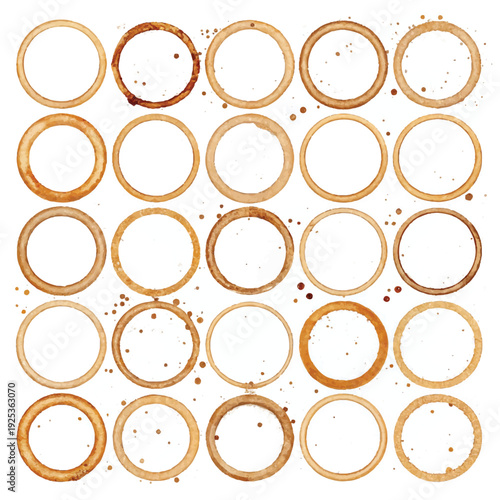 High-Resolution Top-View of 30 Realistic Coffee Beans, Macro Photography for Food and Beverage Concepts