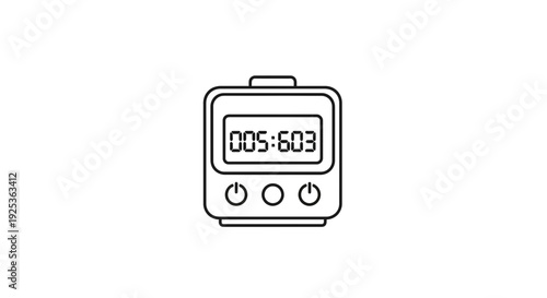 Digital Kitchen Timer with Display Showing 005:603, Control Buttons, and Top Button