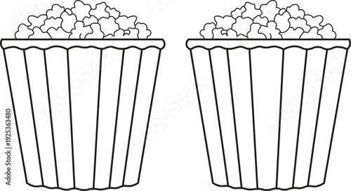 popcorn container icon isolated on white background in cartoon vector style