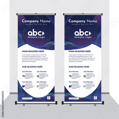 Rollup Banner Design for Modern Corporate Branding Display Design Template