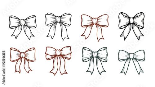 A delightful collection of hand-drawn outlined autumn leaves and acorns, showcasing diverse fall foliage for seasonal design projects