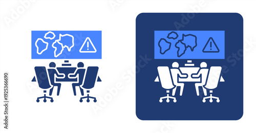 Crisis Command icon, with contrast background.