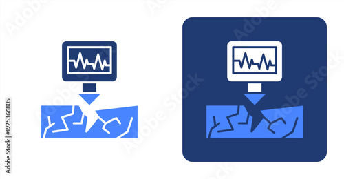 Seismic Monitor icon, with contrast background.