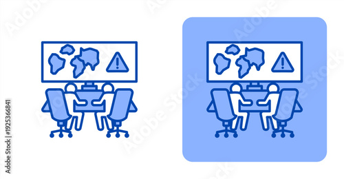 Crisis Command icon, with contrast background.