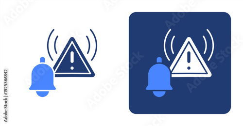Disaster Alert icon, with contrast background.
