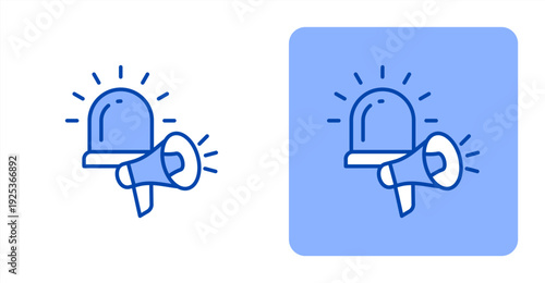 Emergency Broadcast icon, with contrast background.