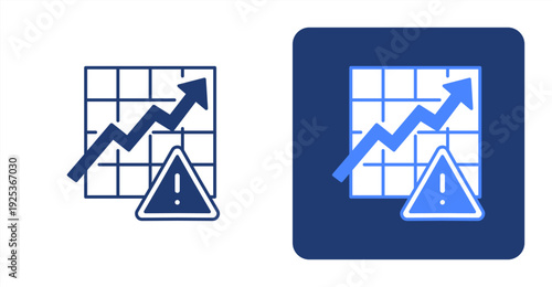 Risk Forecast icon, with contrast background.