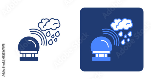Weather Radar icon, with contrast background.