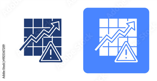 Risk Forecast icon, with contrast background.