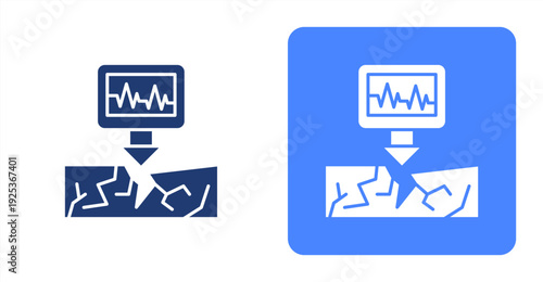 Seismic Monitor icon, with contrast background.