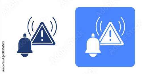 Disaster Alert icon, with contrast background.
