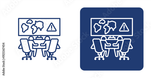 Crisis Command icon, with contrast background.