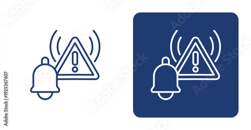 Disaster Alert icon, with contrast background.