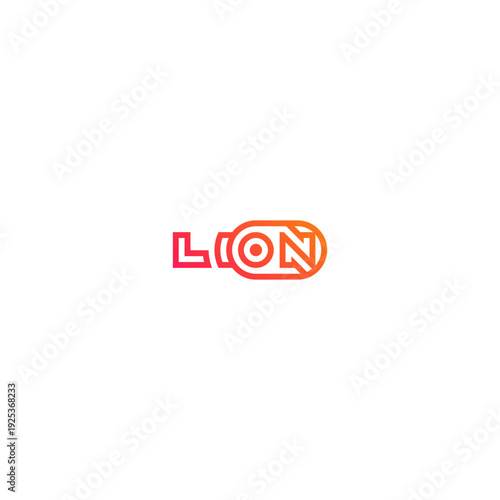 Lion on off switch abbreviation logo idea.
