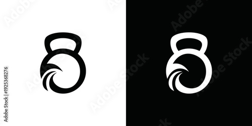 simple vector wave fitness logo