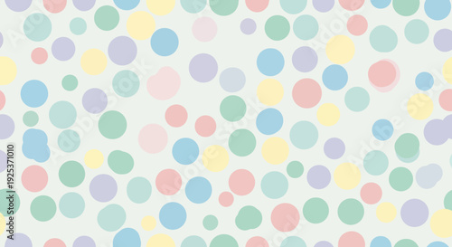 Colorful dots pattern illustration featuring circles, shapes, design, art, and graphics in a whimsical arrangement from a direct viewpoint