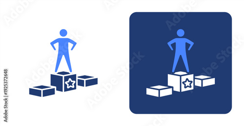 Business Confidence icon, with contrast background.