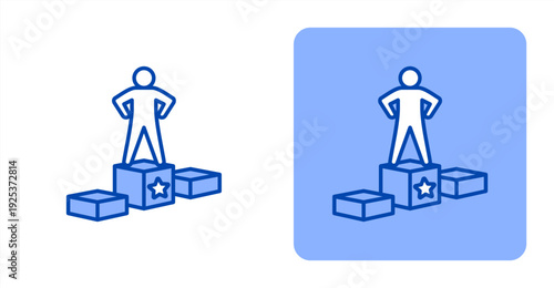 Business Confidence icon, with contrast background.