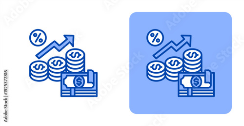 Interest Rate icon, with contrast background.