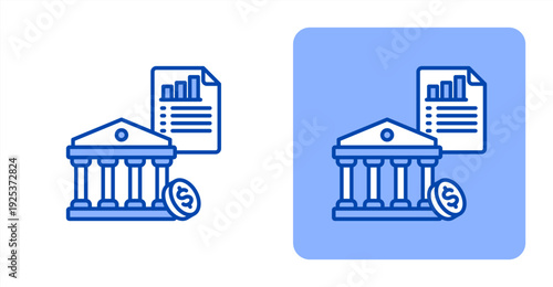 Fiscal Policy icon, with contrast background.