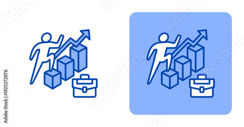 Employment Level icon, with contrast background.