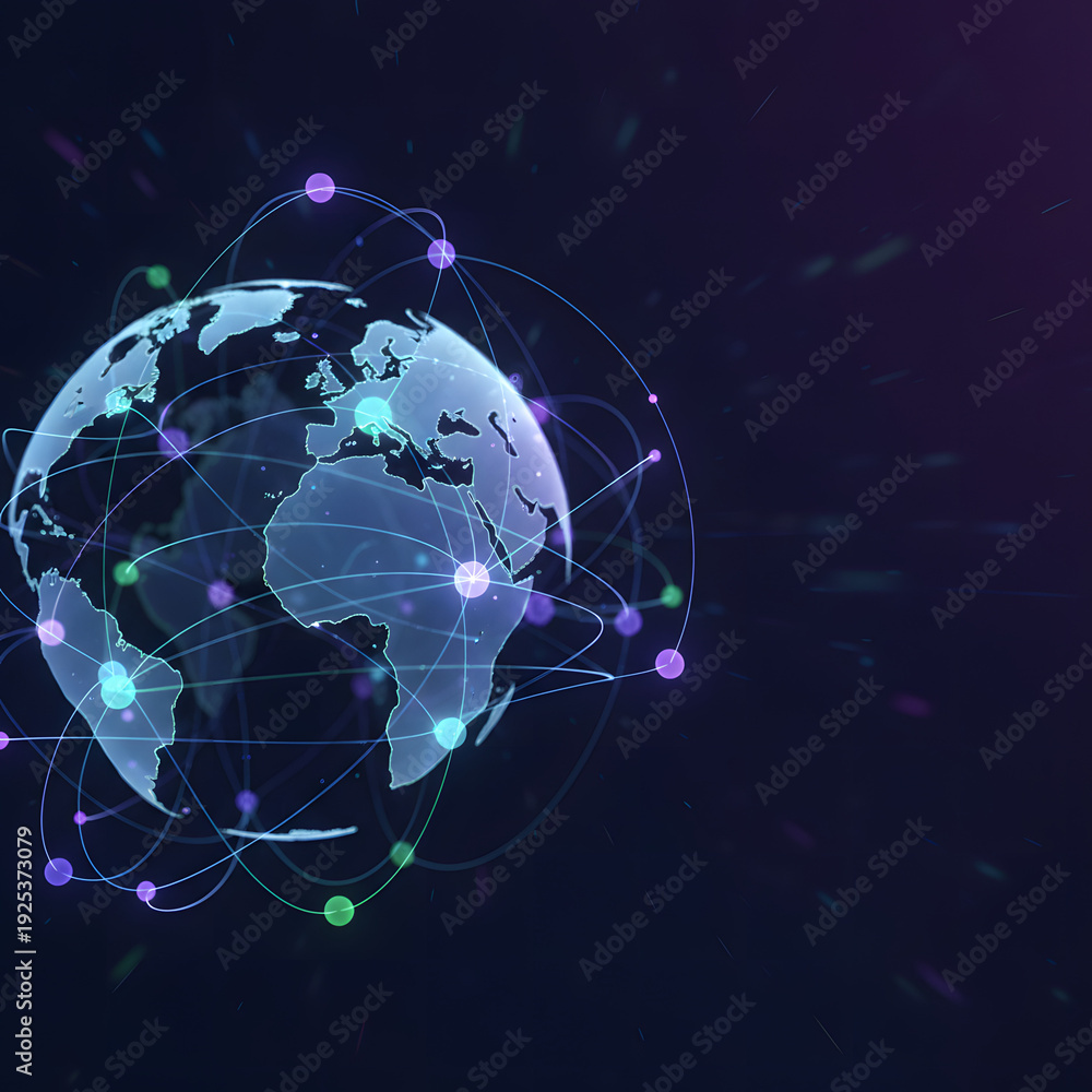Fototapeta premium 사이버 네트워크, cyber network