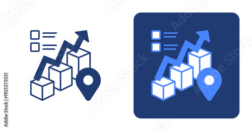 Regional Economy icon, with contrast background.