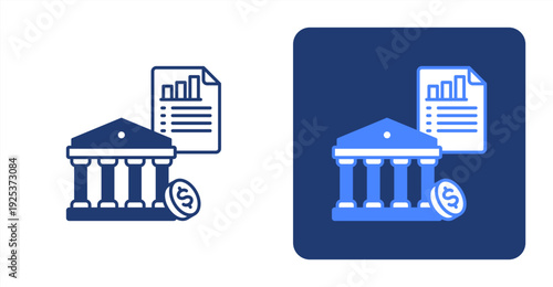 Fiscal Policy icon, with contrast background.