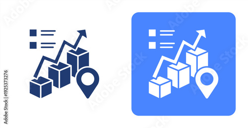 Regional Economy icon, with contrast background.