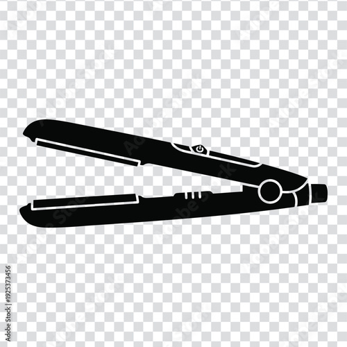 Black hair straightener icon