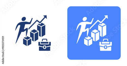 Employment Level icon, with contrast background.