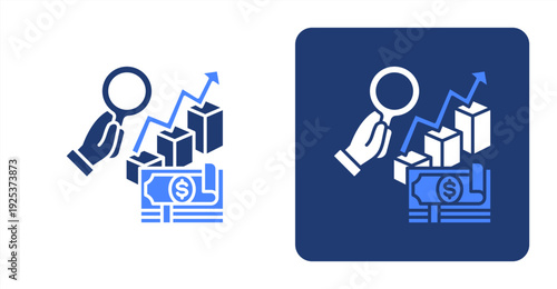 -Financial Overview icon, with contrast background.