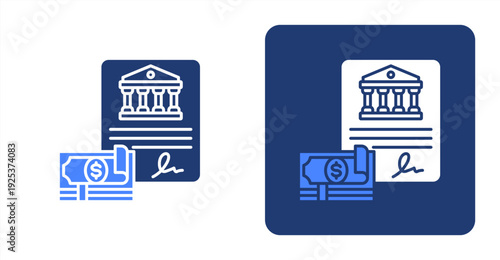 Monetary Policy icon, with contrast background.