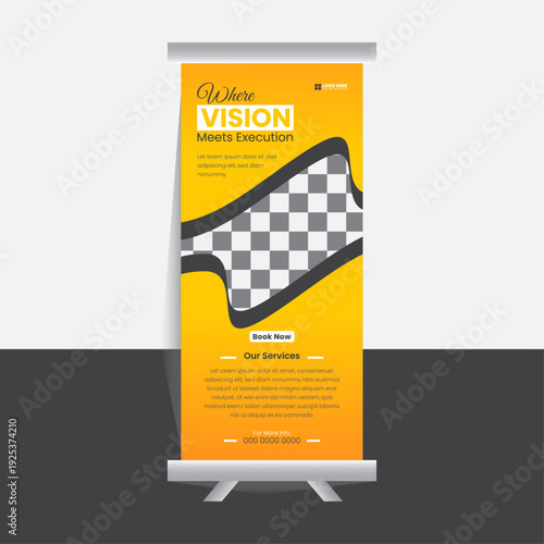 Advertising Roll Up Banner Design Layout