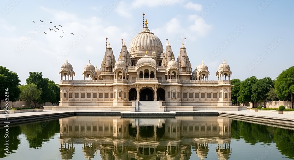 Fototapeta premium shri Ram Mandir Temple in Ayodhya,birth place Lord Rama, 22nd January ,f Pran Pratishtha of shri Ram