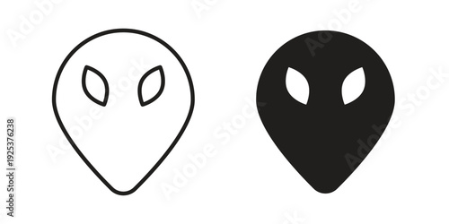 Alien icon symbol design template. Vector 10 eps.