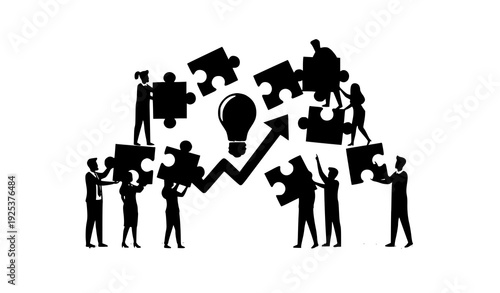 Business Innovation and Team Cooperation Vector Concept