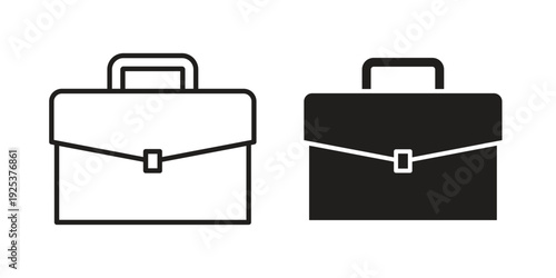 Briefcase icon symbol design template. Vector 10 eps.