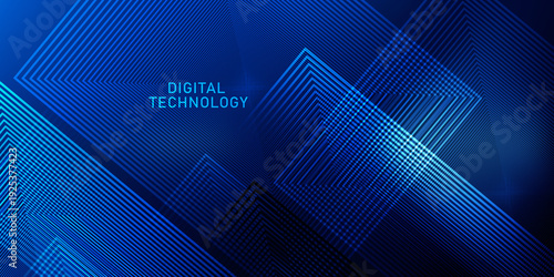 2d illustration Abstract futuristic electronic circuit technology background