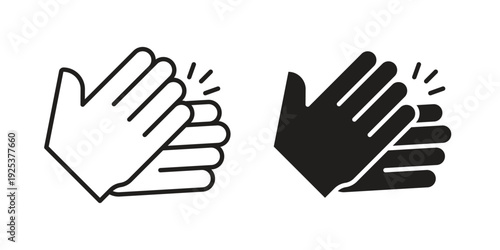 Clap icon symbol design template. Vector 10 eps.