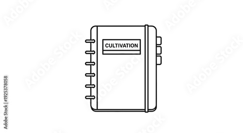 Cultivation Notebook Icon: Agriculture, Farming, Gardening, Education, Research, Study