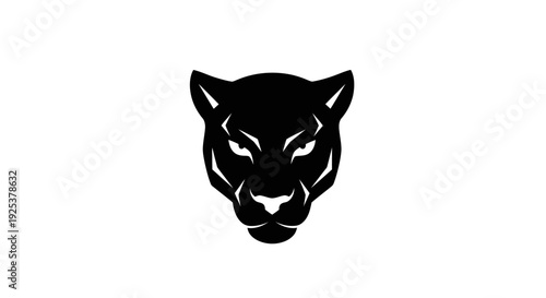 Black Panther Head Logo Design - Powerful Feline Symbol