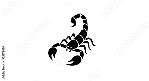Black Scorpion Vector Icon on White Background