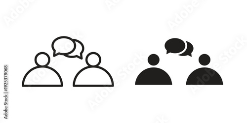 Communication icon symbol design template. Vector 10 eps.