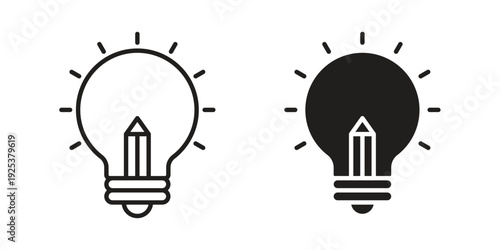 Creative idea icon symbol design template. Vector 10 eps.