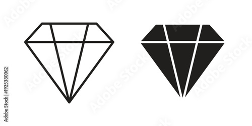 Diamond icon symbol design template. Vector 10 eps.