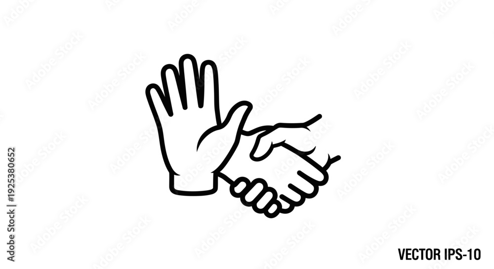 Fototapeta premium Business Partnership Handshake Icon: Agreement, Trust, and Collaboration Symbol